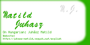 matild juhasz business card